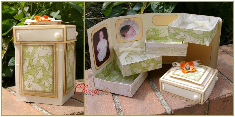 Baby Trinket Treasure Box (Graphic 45, Prima, Bazzill, KaiserCraft, Scor-Pal)